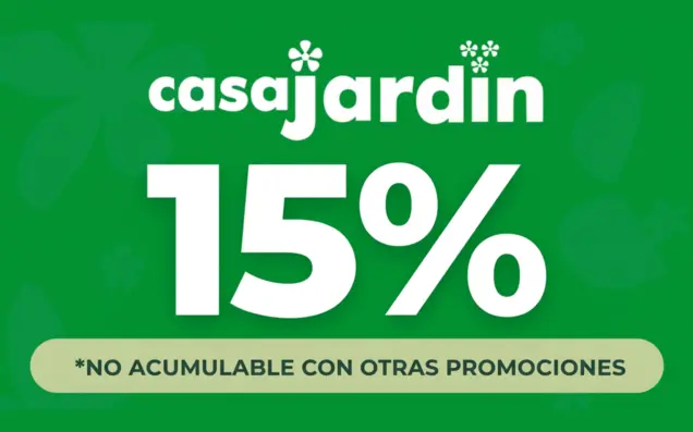Casa Jardín, 15% de descuento (* No acumulable con otras promociones)